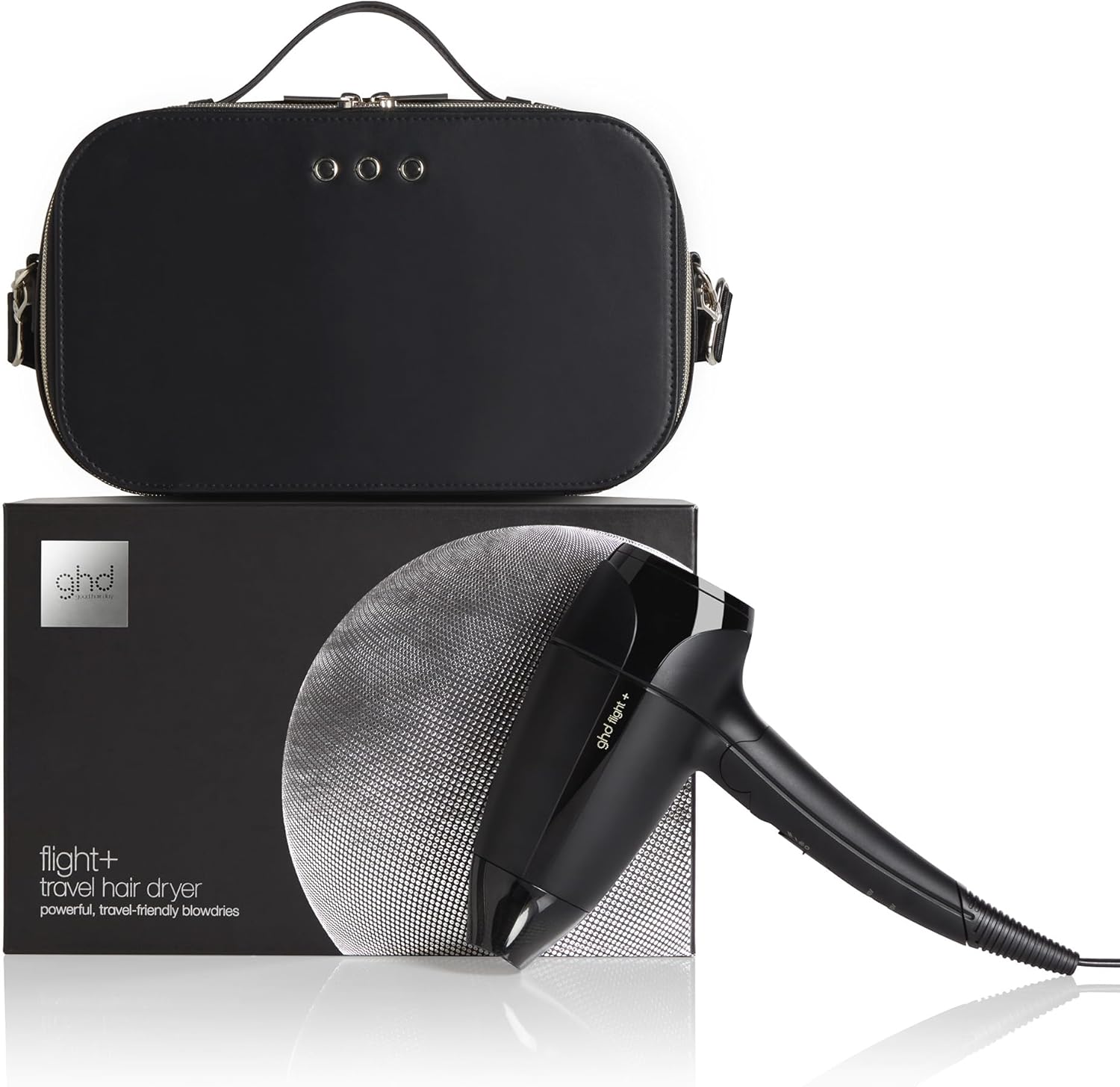 Detalle de Sèche-cheveux de voyage ghd Flight+ (noir) – pliable, double voltage et Vanity incluse
