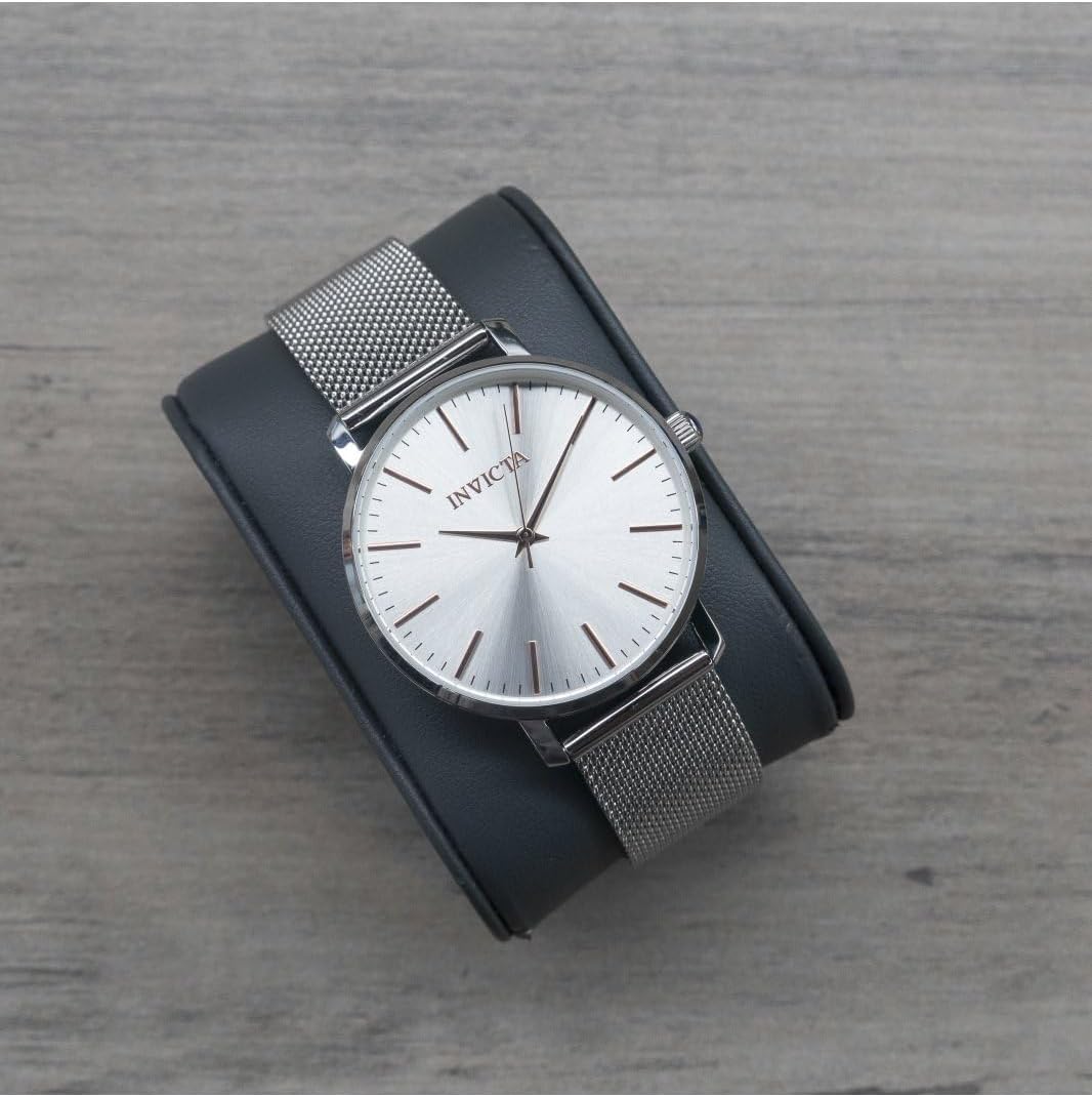 Detalle de Invicta Angel Montre Femme 38 mm — Mouvement Quartz en Acier Inoxydable, Cadran Argent