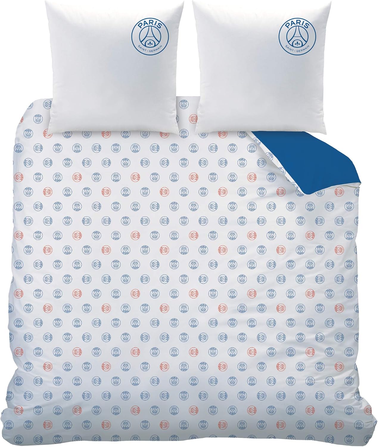 Detalle de CTI PSG Classic parure de lit enfant 100% coton imprimé Garçon (housse 140x200 + taie 63x63)