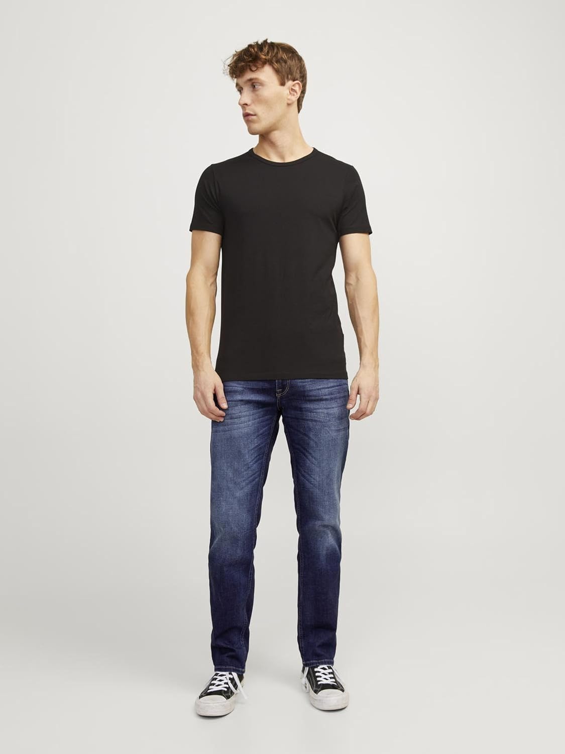 Detalle de JACK & JONES JJICLARK JOS 278 : jean coupe regular à taille mi-haute