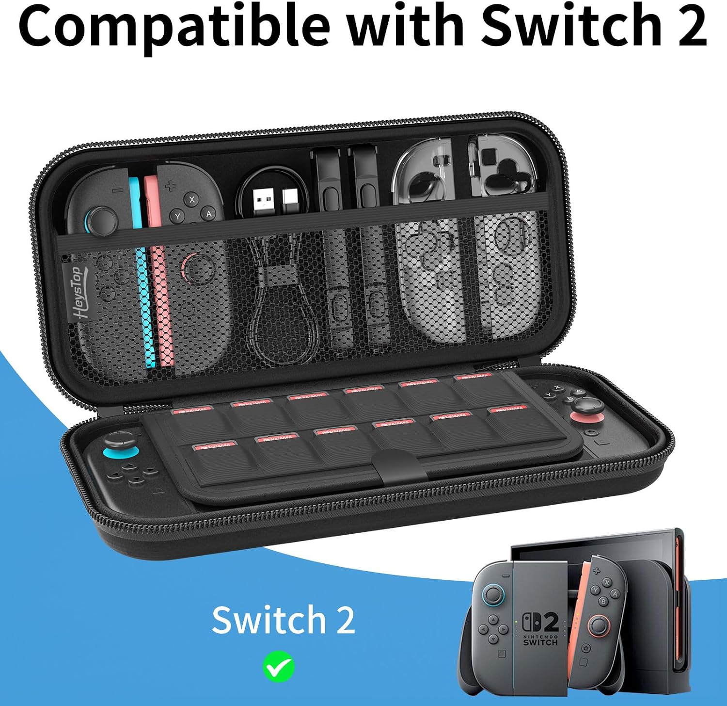 Detalle de HEYSTOP Étui pour Nintendo Switch 2 – housse rigide
