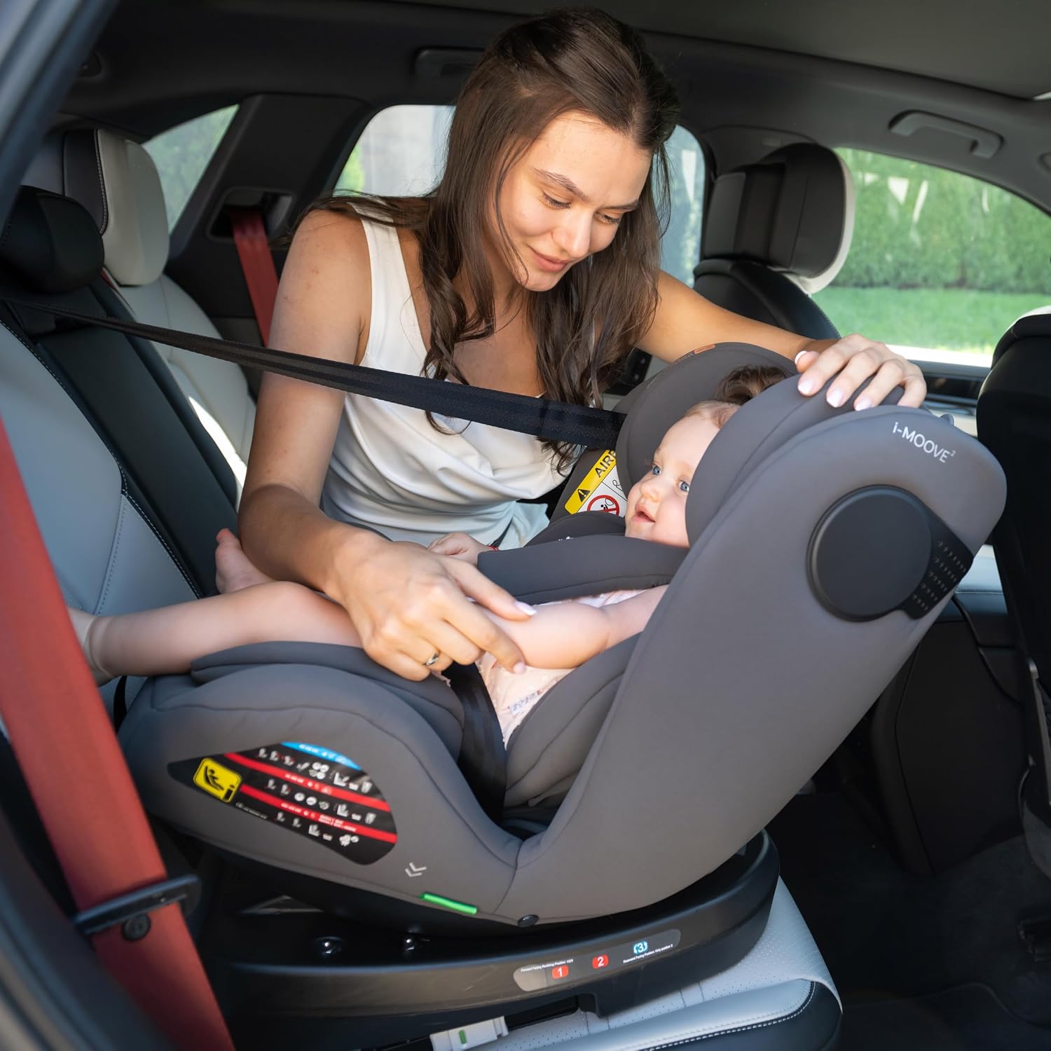 Detalle de KikkaBoo Siège Auto i-MOOVE 2 : rotation 360°, ISOFIX et i-Size pour 0 à 36 kg