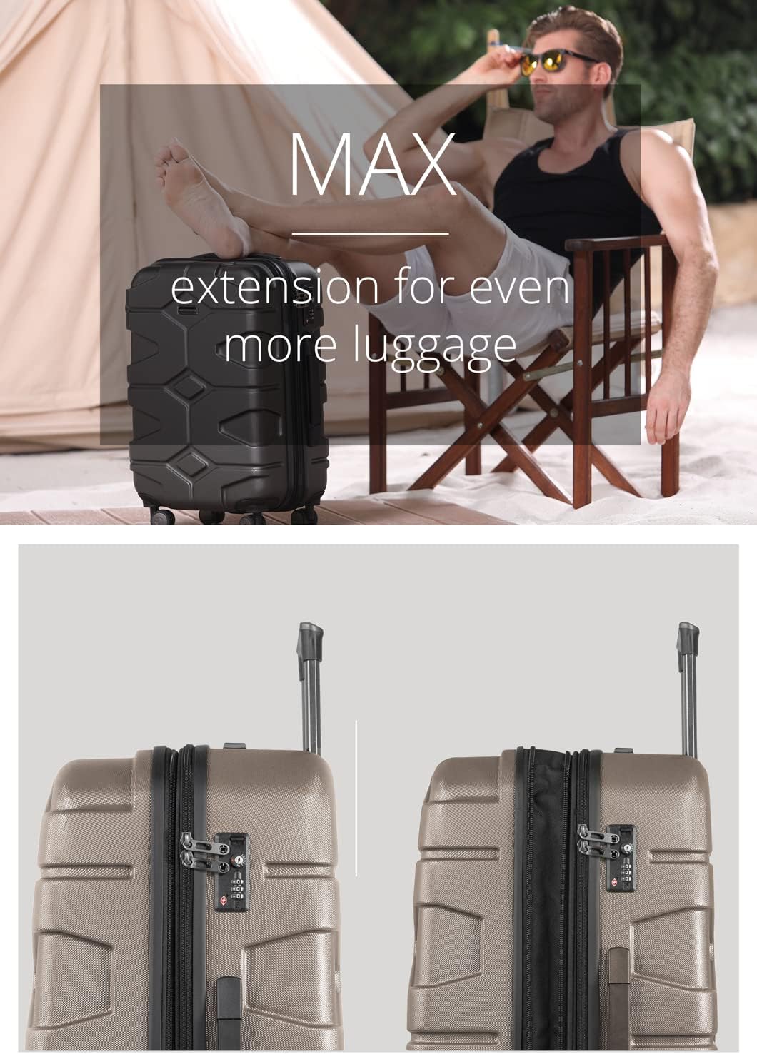 Detalle 2 de HAUPTSTADTKOFFER X-Kölln Valise rigide grande – 76 cm, 120 L, TSA, Graphite