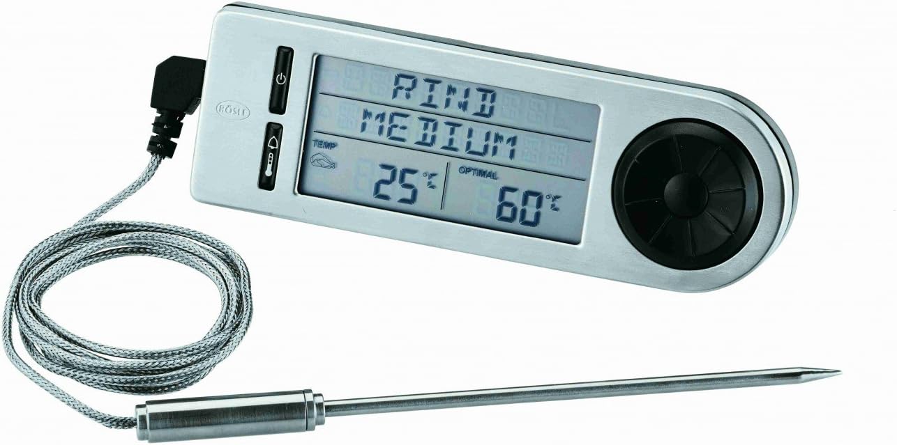 Detalle de RÖSLE Thermo-sonde numérique pour barbecue : thermomètre de cuisson au cœur de la viande, -20 °C à 250 °C