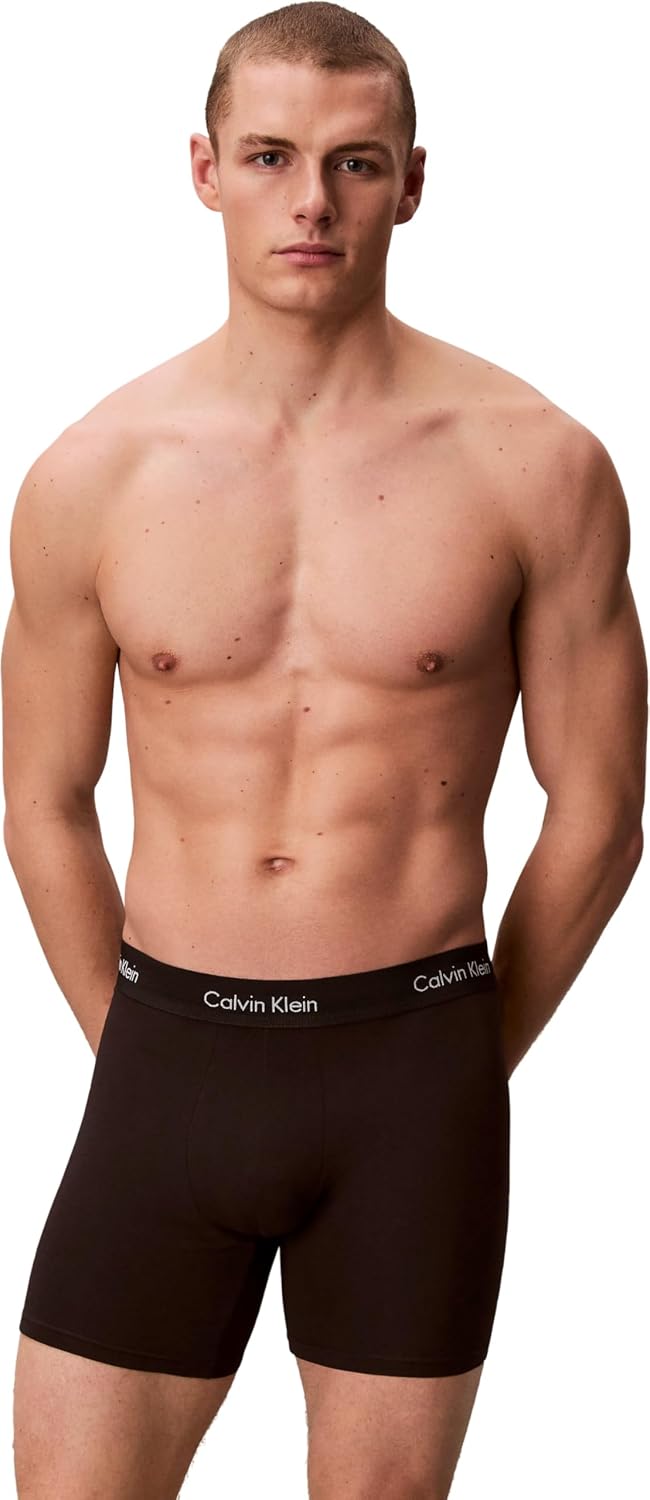 Detalle de Calvin Klein Boxers Longs Lot de 3 Homme Boxer Brief Stretch