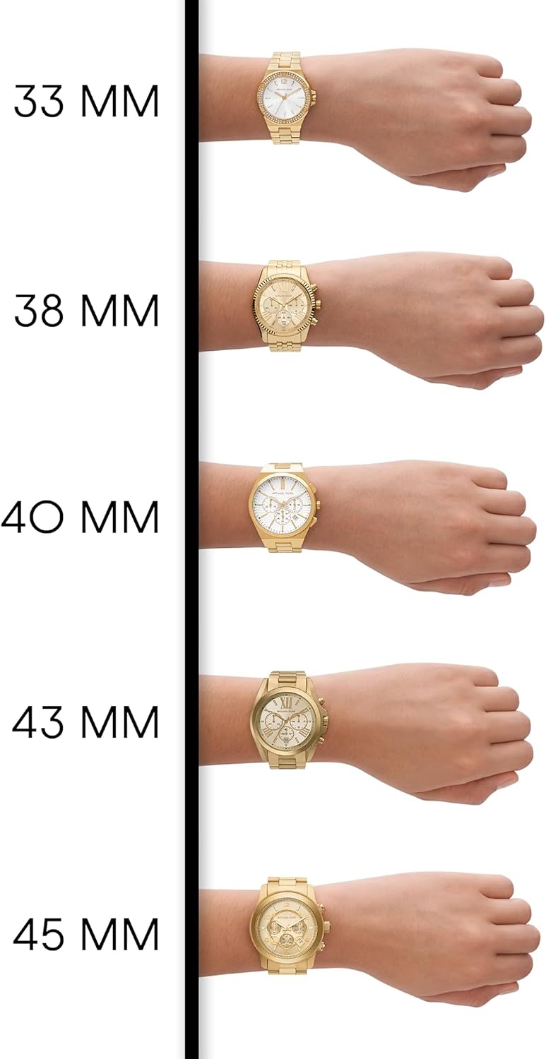 Detalle 2 de Michael Kors Darci pour Femme – montre à quartz trois aiguilles dorée, boîtier 39 mm, acier inox