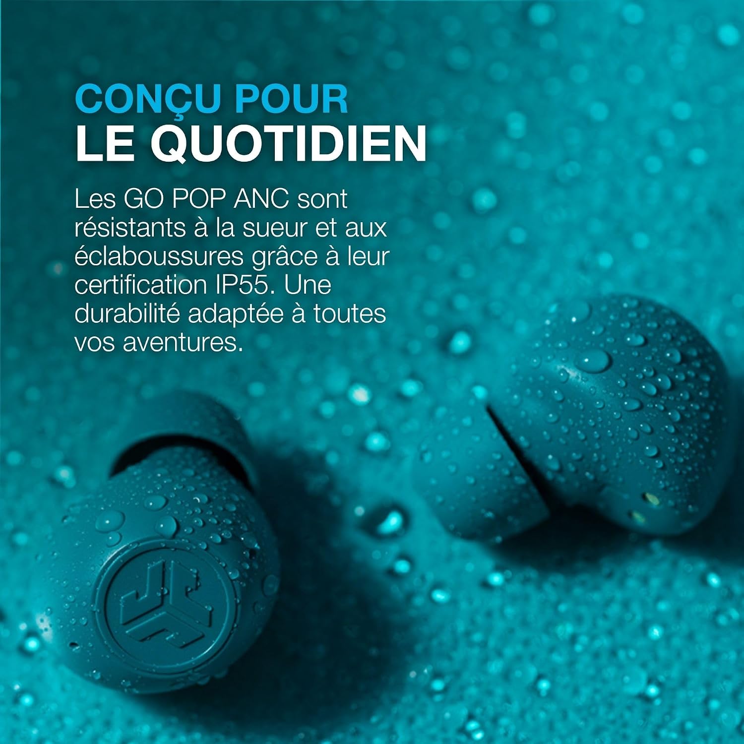 Thumbnail 6 de JLab Go Pop ANC Écouteurs Bluetooth : réduction de bruit, 24 h d’autonomie et design néon transparent