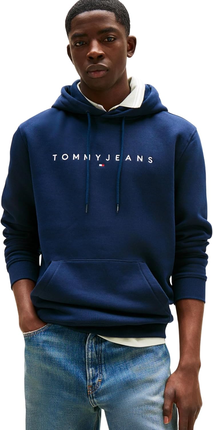 Detalle de Tommy Jeans Sweat à Capuche Homme Linear Logo avec capuche