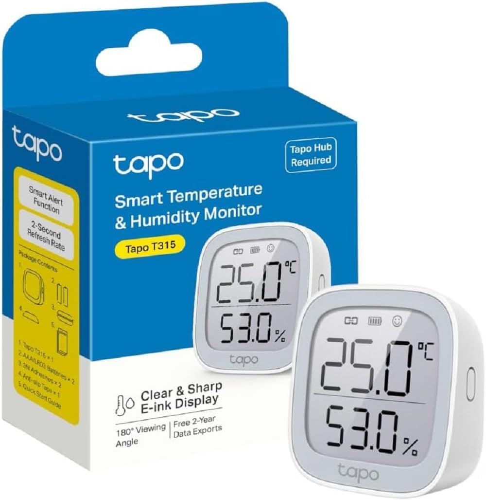 Detalle de Tapo Moniteur de température et d'humidité T315 avec écran E-Ink 2,7'' – verdict d'achat