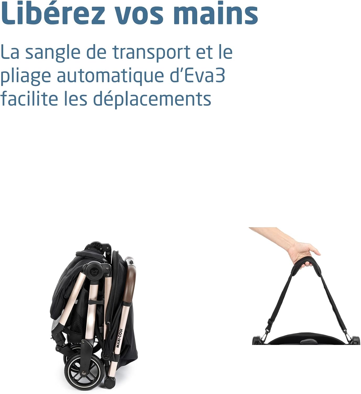 Detalle de Maxi-Cosi Eva3 Poussette: légère, compacte et polyvalente pour 0–4 ans