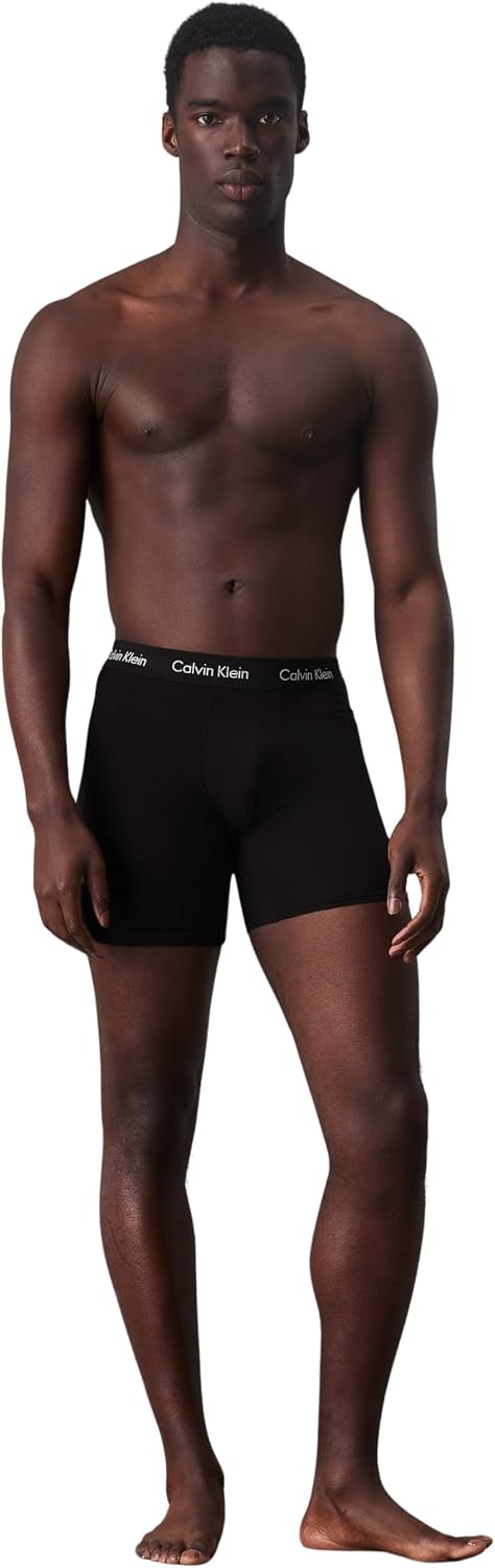 Detalle de Calvin Klein Boxers Longs Lot de 3 Homme Boxer Brief Stretch
