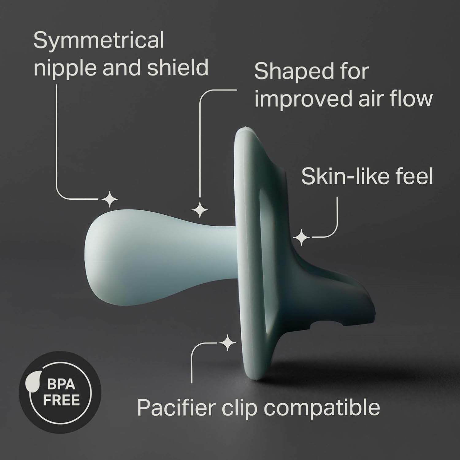 Detalle de Tommee Tippee Sucette Ultra-légère Toujours en Place (6-18 Mois) – Lot de 4, silicone monobloc orthodontique