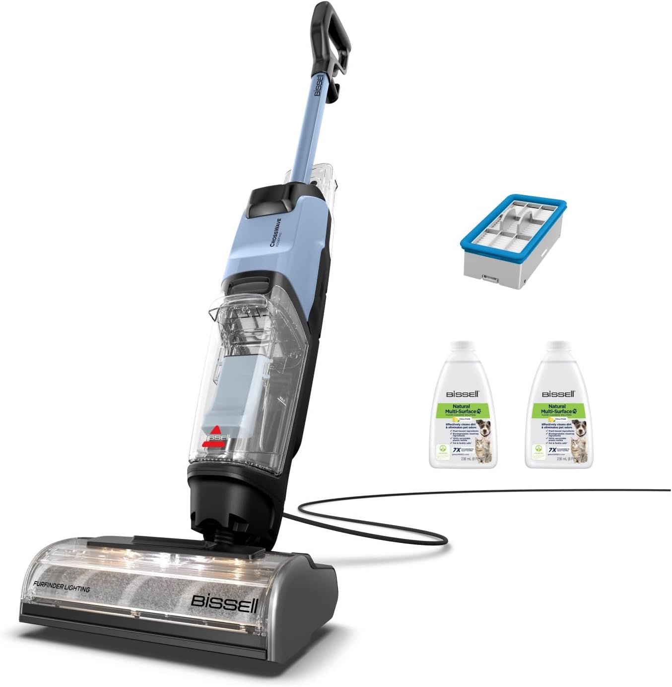 Detalle de BISSELL CrossWave EdgeFind 4159N — Aspirateur laveur tout-en-un pour sols et poils d’animaux