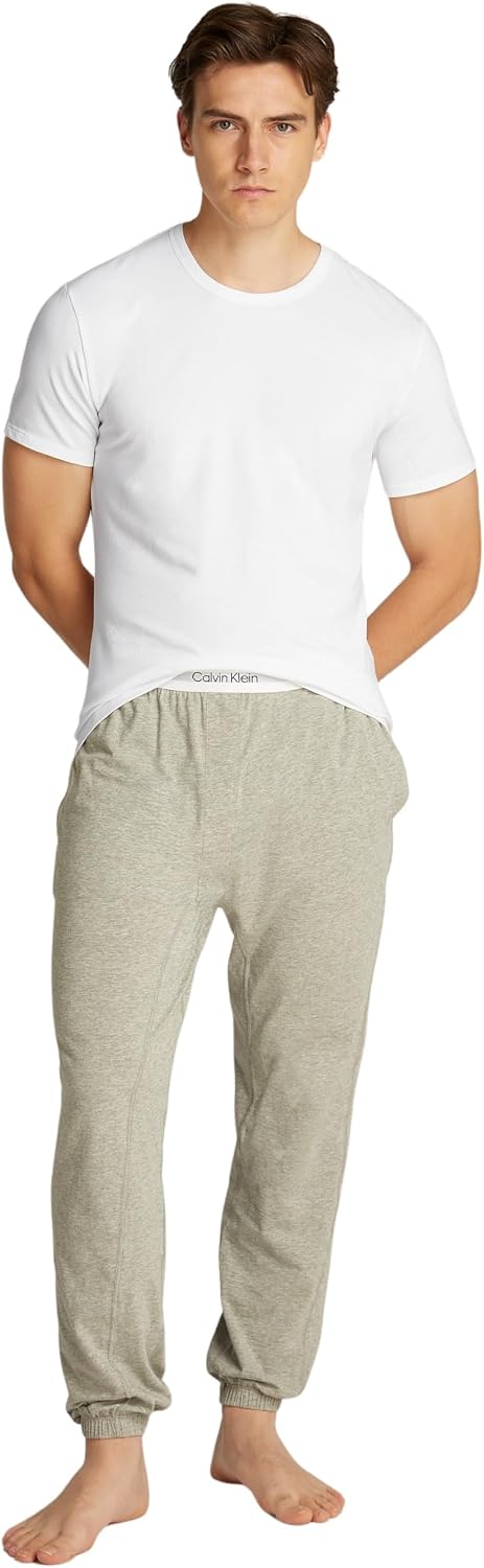 Detalle de Calvin Klein T-Shirt Manches Courtes Lot de 3 Homme – Coupe normale et logo discret