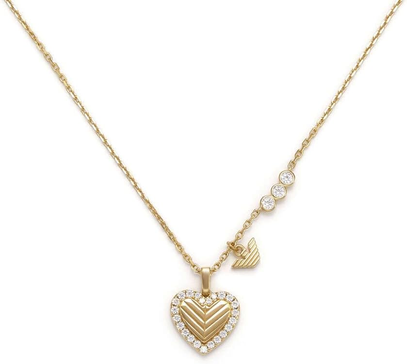 Detalle de Collier Emporio Armani femme en argent sterling doré, fermeture à homard