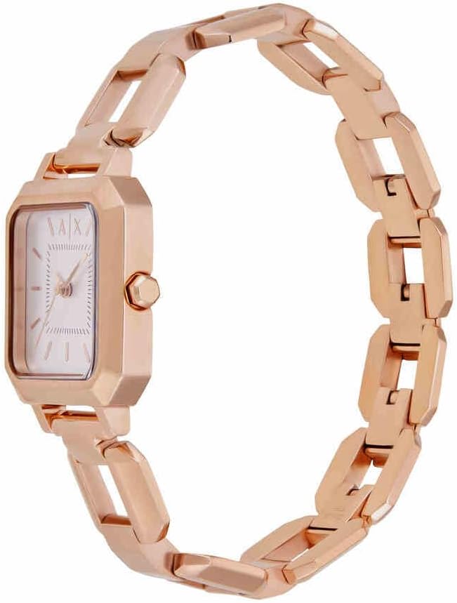 Detalle de Armani Exchange montre femme quartz trois aiguilles en acier inox 27 mm