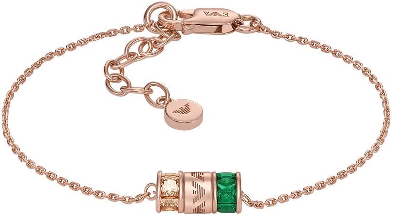Detalle de Bracelet Emporio Armani en argent 925 doré rose, fermoir à mousqueton