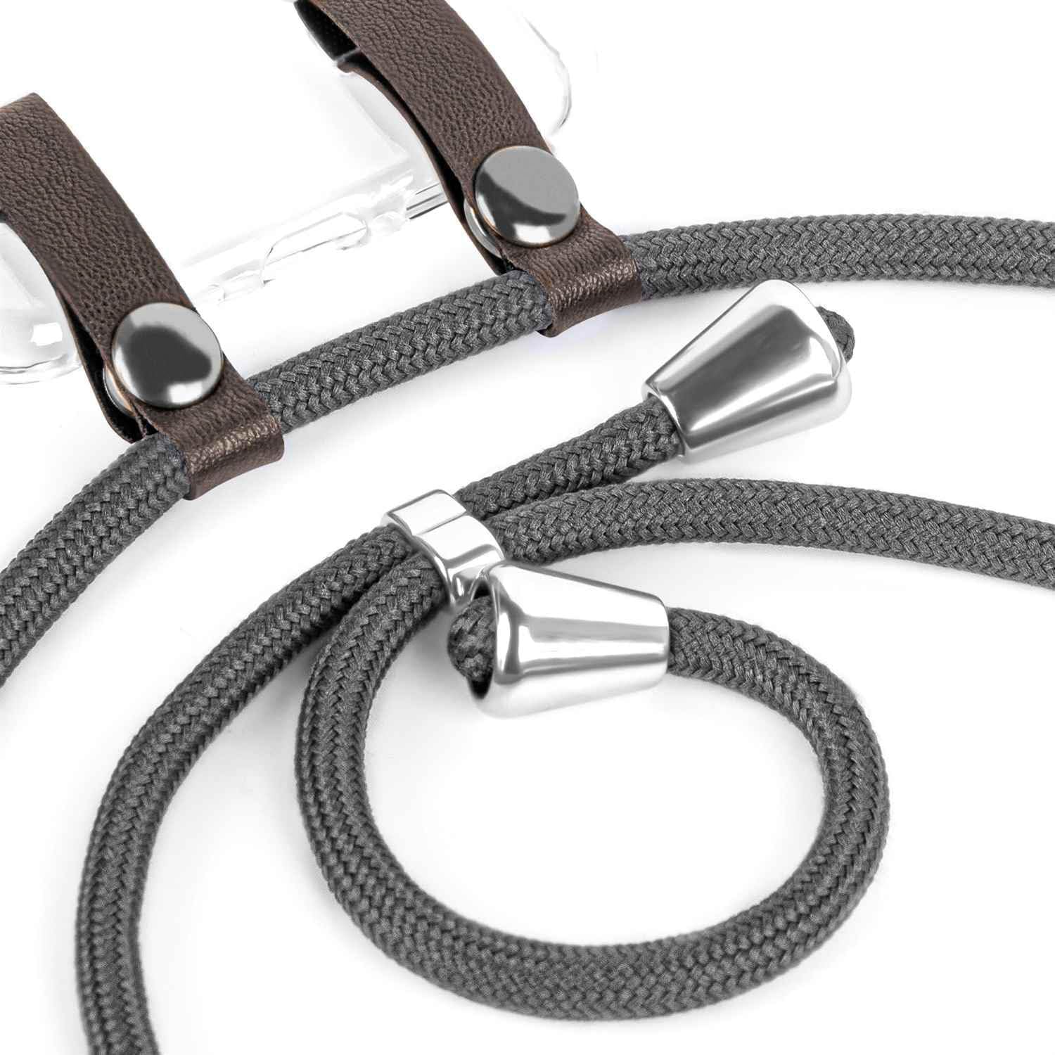 Detalle de moex Chaîne de téléphone Portable compatible Xiaomi Mi Note 10 / Note 10 Pro, coque avec sangle réglable en gris