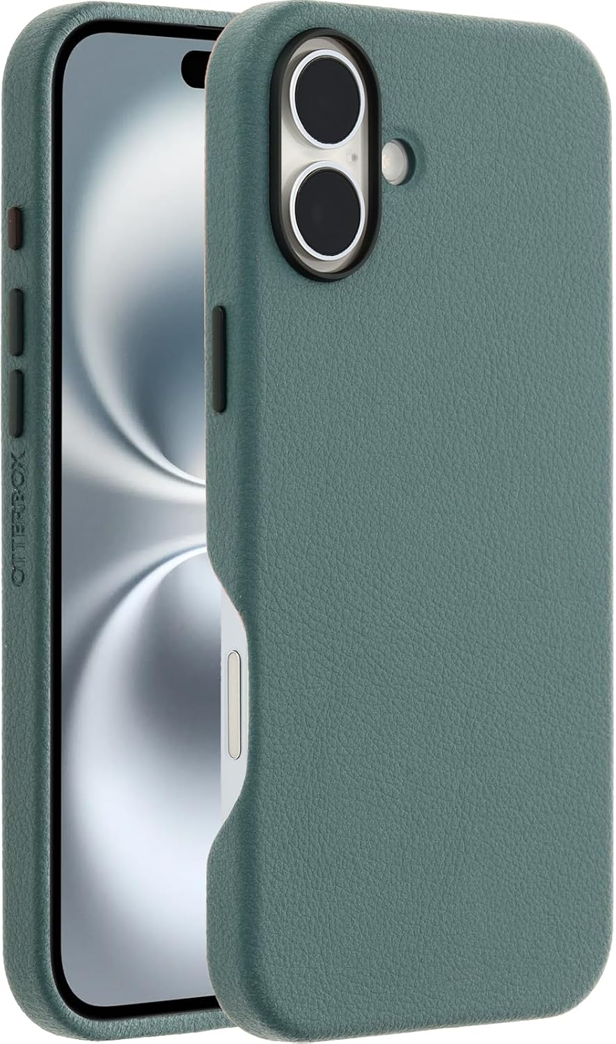 Detalle de Otterbox Symmetry Cactus Leather MagSafe iPhone 16 Plus coque antichoc 3×
