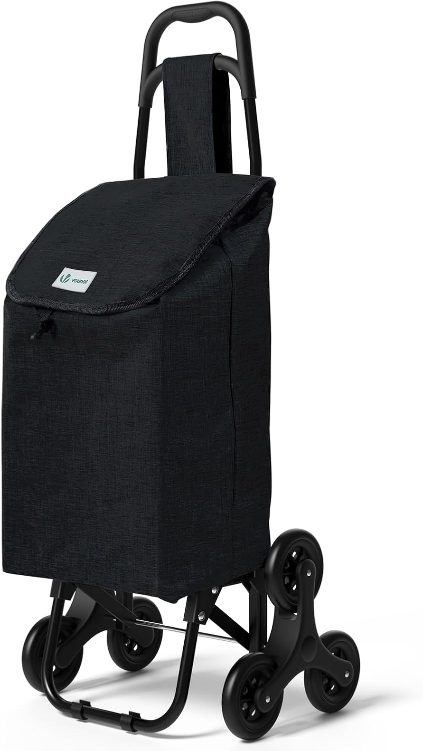 Detalle de VOUNOT Chariot de Courses 6 Roues avec Compartiment Imperméable — 2 en 1, 32 L, pliable