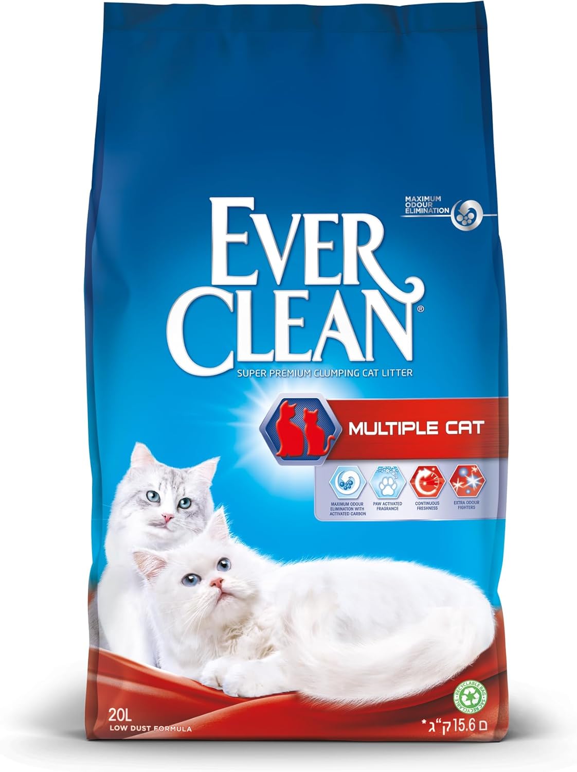 Detalle de Ever Clean litière agglomérante parfumée pour Plusieurs Chats – 20 litres