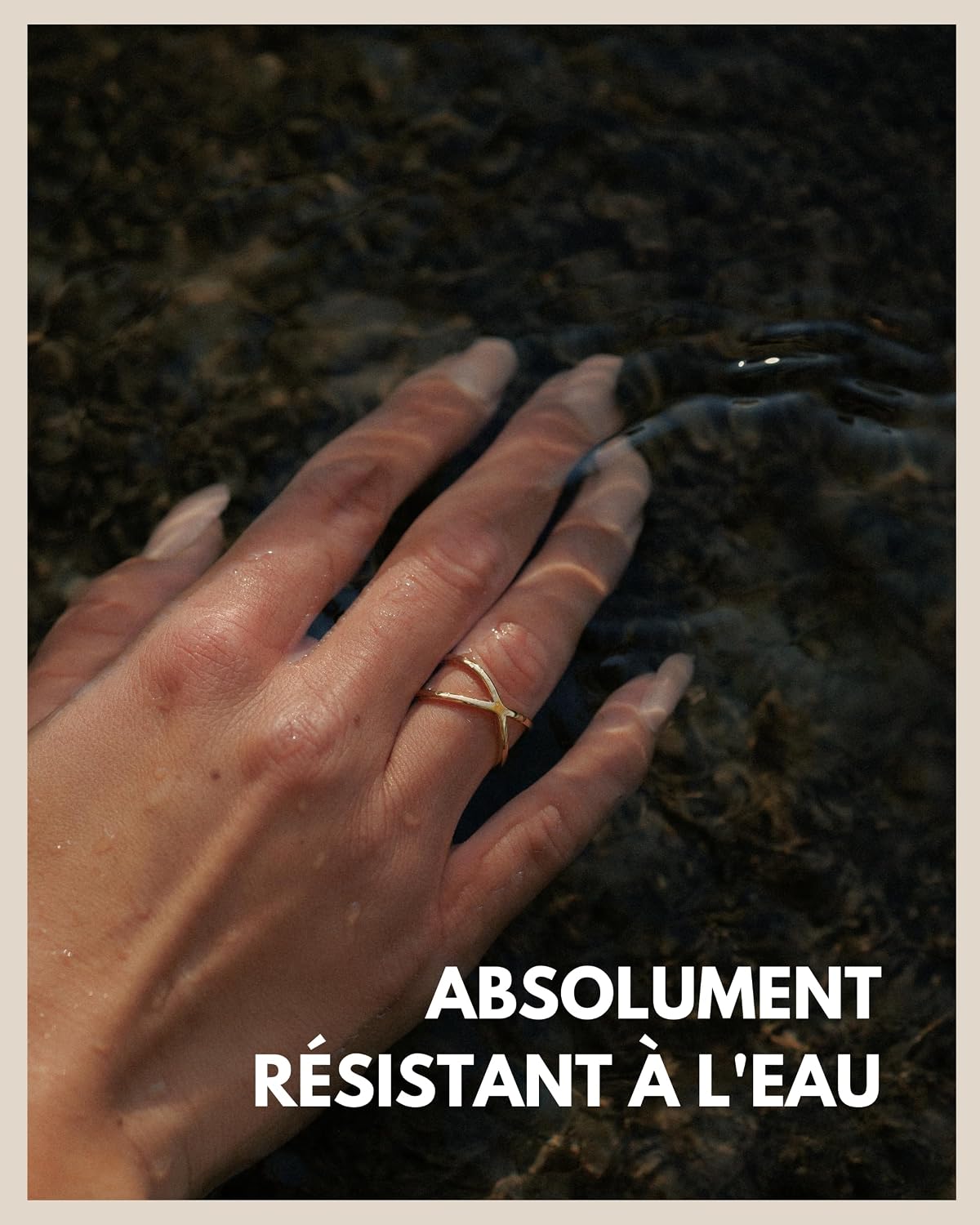 Detalle 2 de GD GOOD.designs Bague rĂ©glable X acier inoxydable đȘ