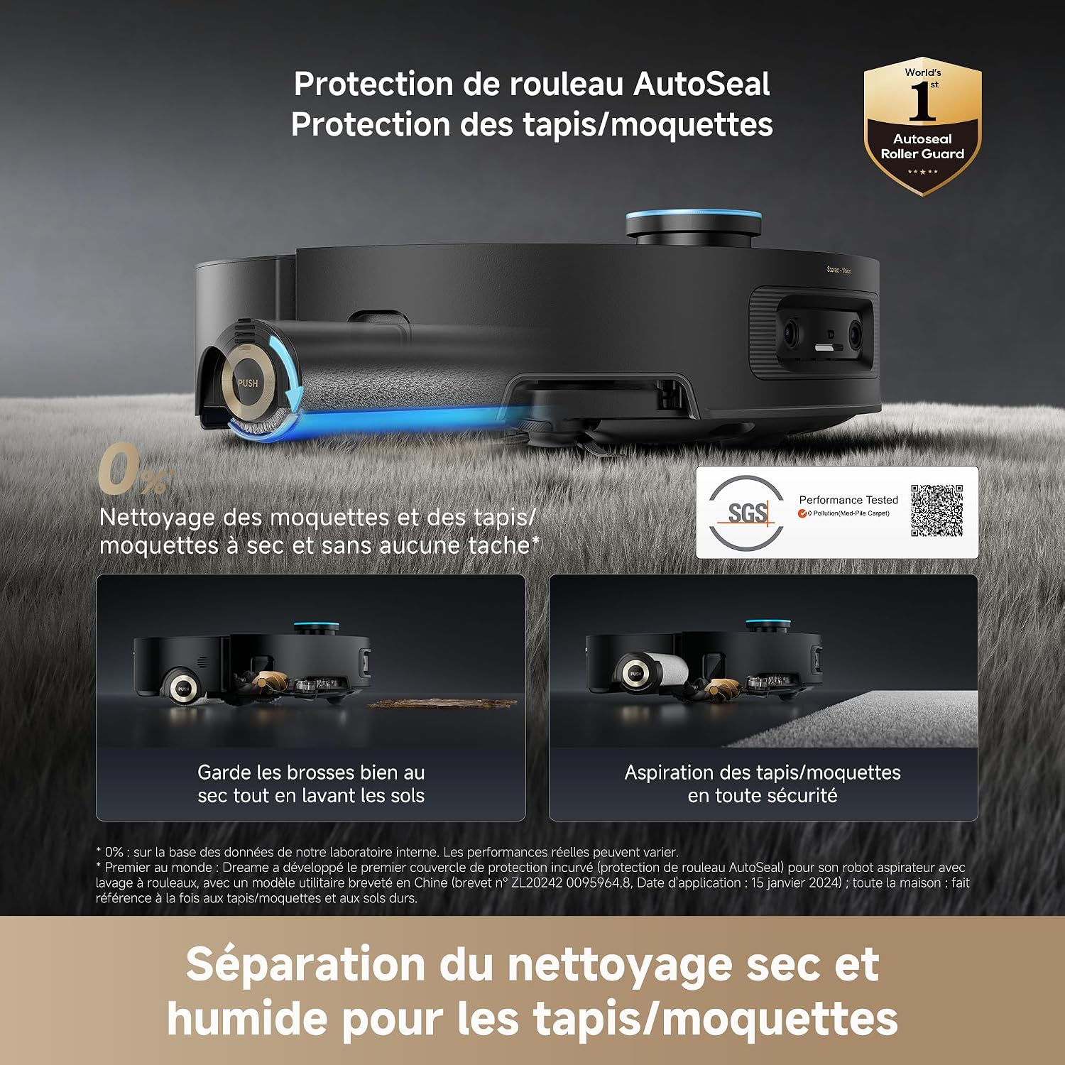 Detalle 1 de dreame Aqua10 Ultra Roller Robot aspirateur