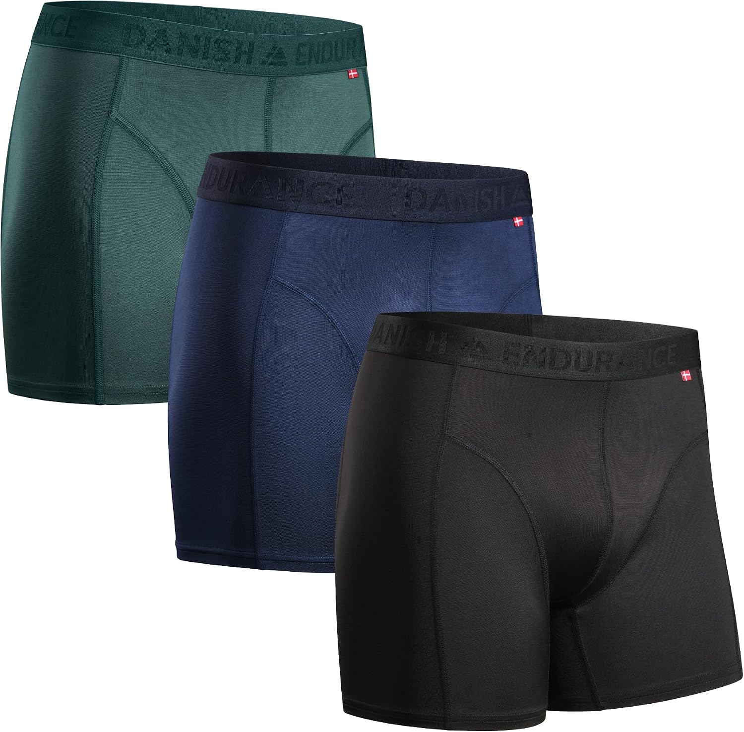 Detalle de DANISH ENDURANCE Lot de 3 boxers de course anti-frottements pour homme (pernera normale ou longue)