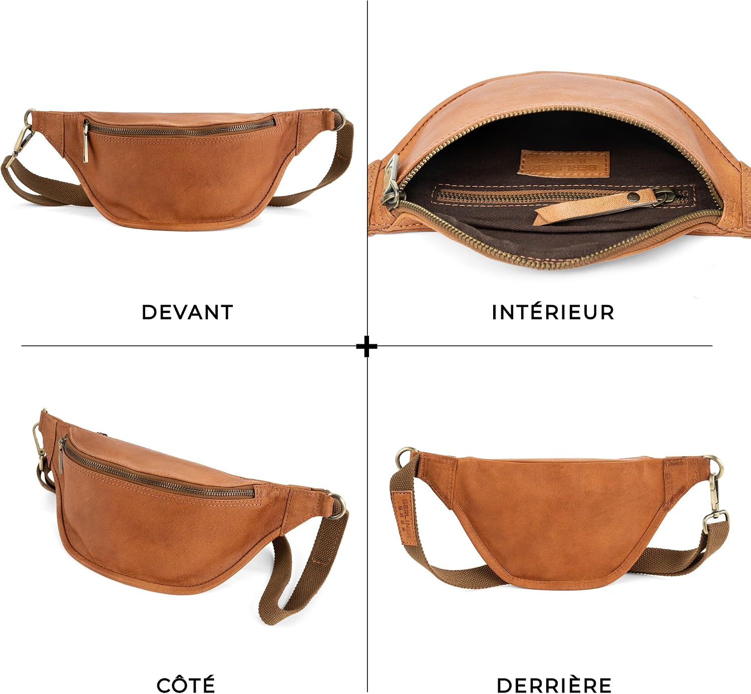 Thumbnail 5 de Berliner Bags Kai Sac Banane cuir marron ⚙