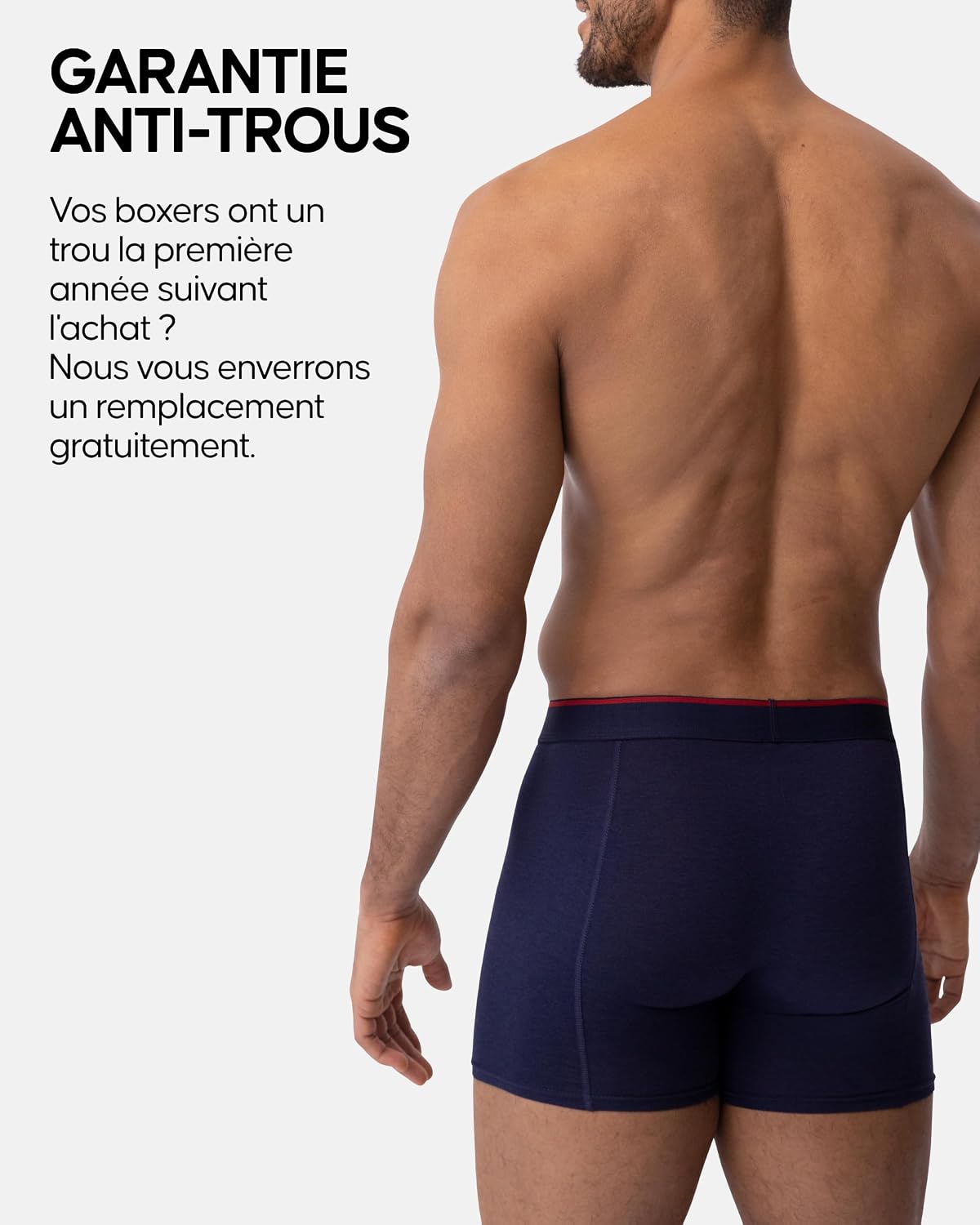 Detalle de DANISH ENDURANCE Boxer en bambou pour hommes – lot de 3, avec ou sans braguette