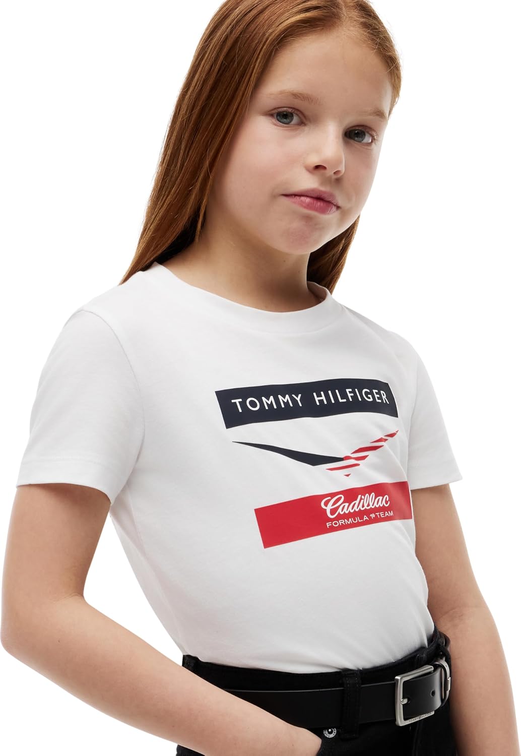 Detalle 2 de Tommy Hilfiger Enfants T-shirt unisexe manches courtes TH X Cadillac F1 Chevron coton