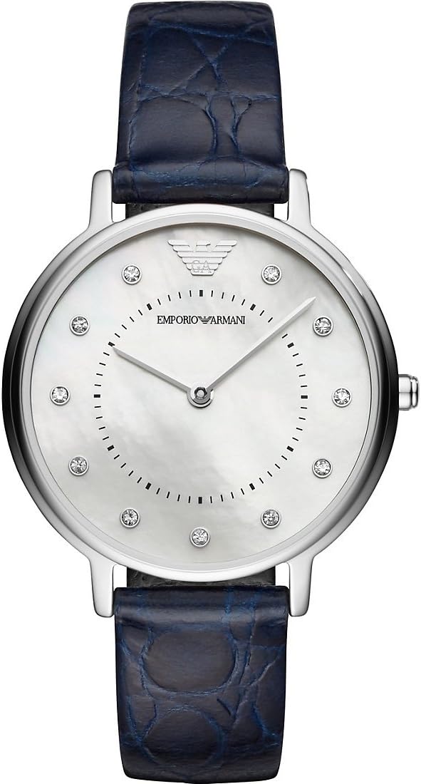 Detalle 2 de Montre Emporio Armani pour femme 32 mm à quartz à deux aiguilles avec bracelet cuir ou tissu