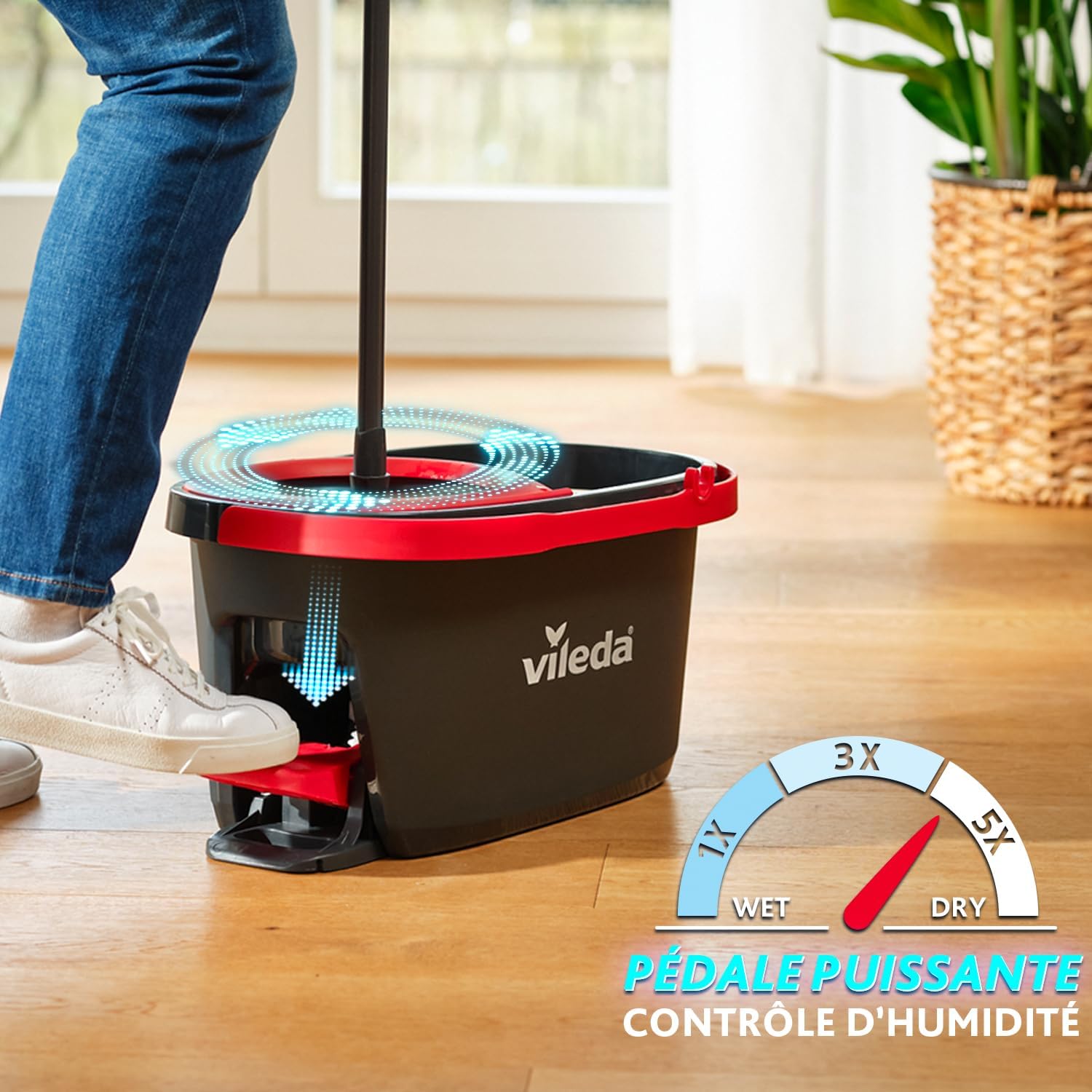 Detalle de Vileda Turbo 3en1 balai 123 cm 🧹