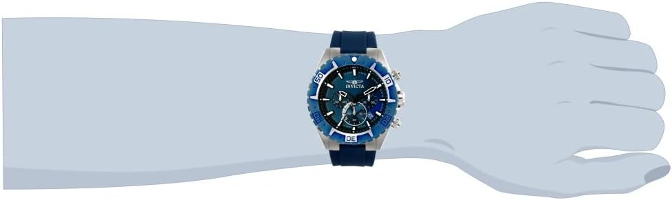 Detalle de Invicta Aviator Homme 49 mm - Montre quartz en acier inoxydable, cadran bleu