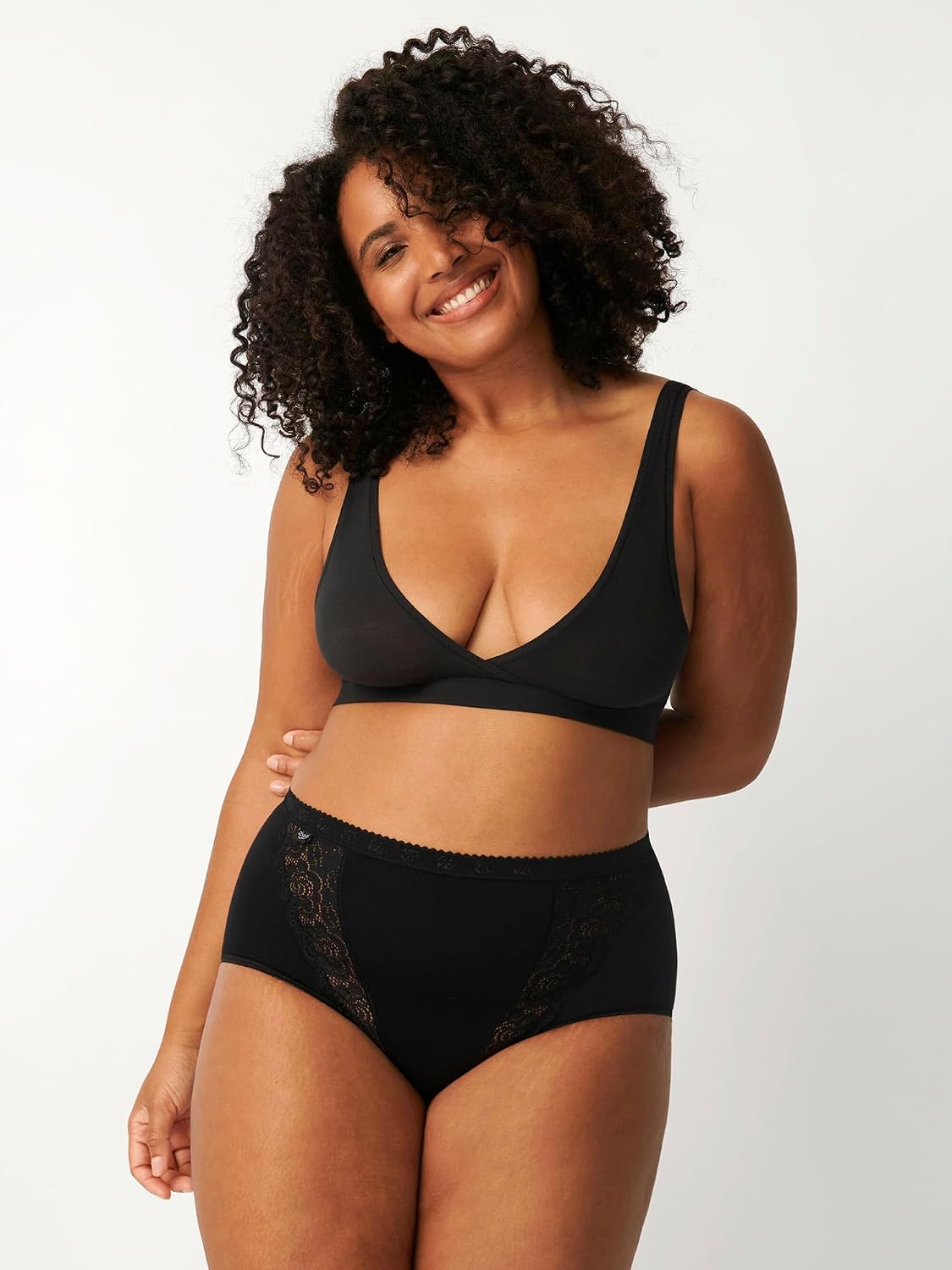 Detalle 2 de Sloggi Chic Maxi 4p Culotte Femme – Lot de 4, coton doux et dentelle élégante
