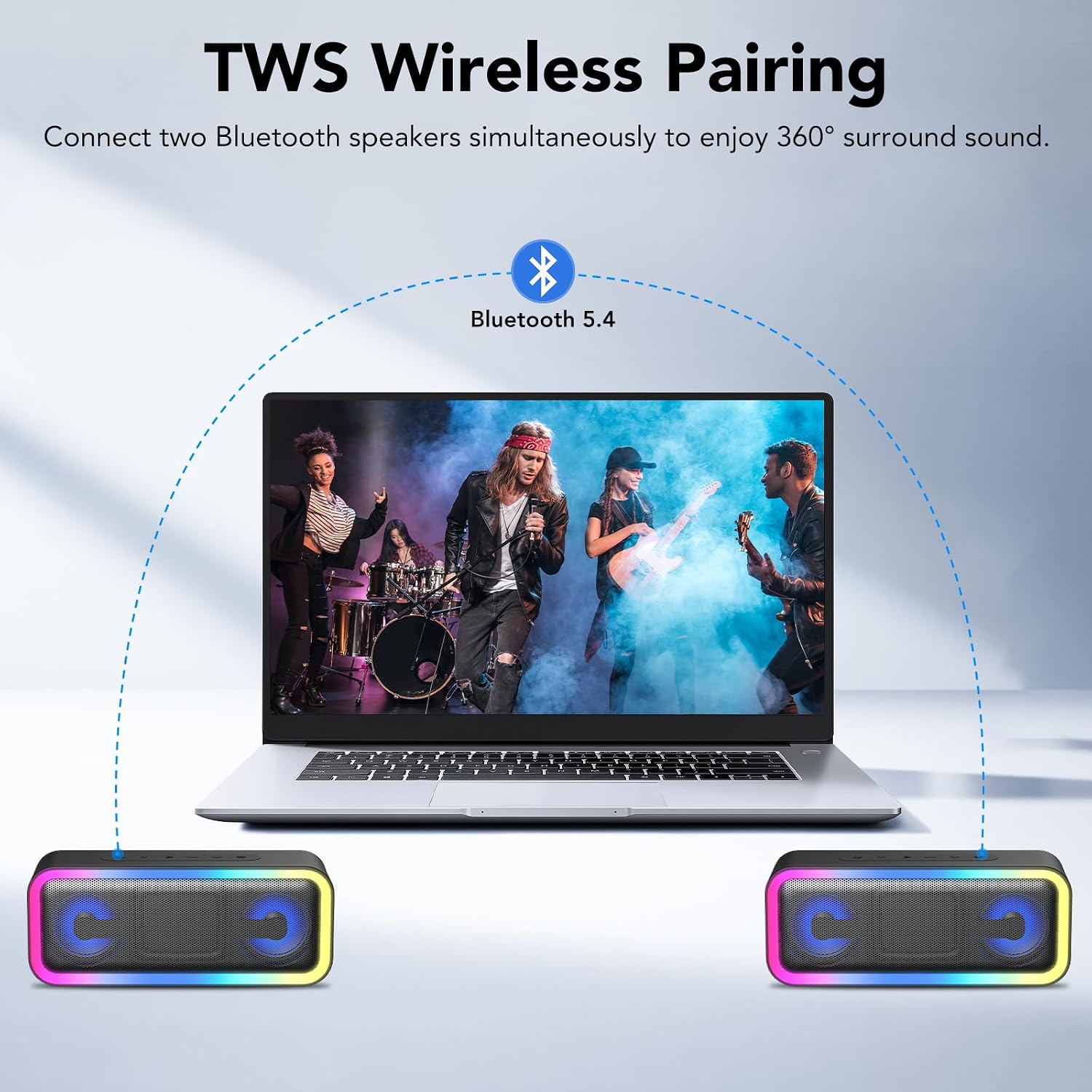 Detalle de Enceinte Bluetooth Portable IKT 40W IPX7, DSP, TWS et autonomie 30 h