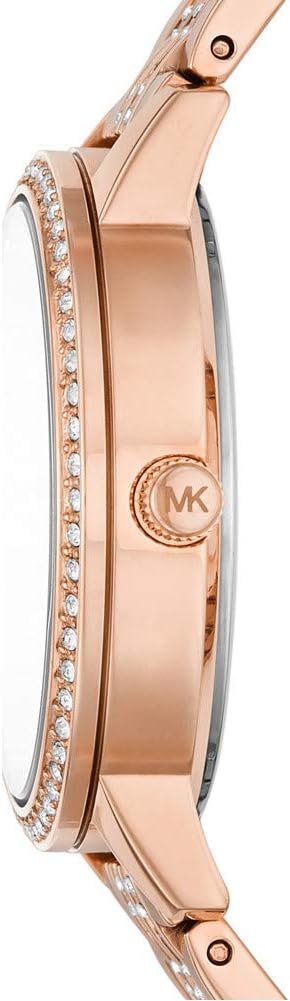 Detalle 1 de Michael Kors Montre Melissa pour Femme – Montre quartz 3 aiguilles, bracelet acier inoxydable, cadran rose gold, 36 mm
