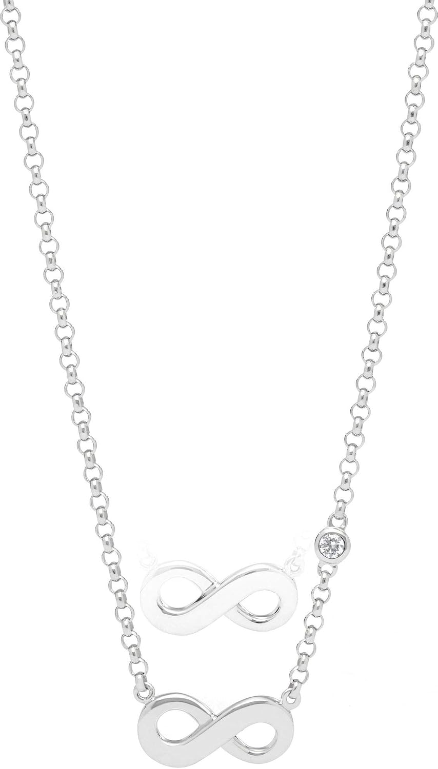 Detalle 2 de Fossil Collier pour femme en argent sterling – CZ two tones (or et argent), longueur ajustable