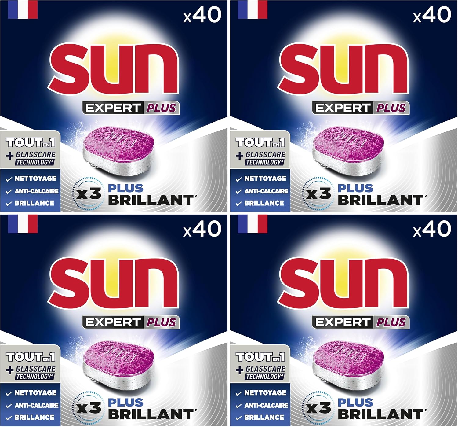 Detalle de Sun - Tablettes Lave-Vaisselle Tout-en-1 Expert Brillance (42 pastilles)