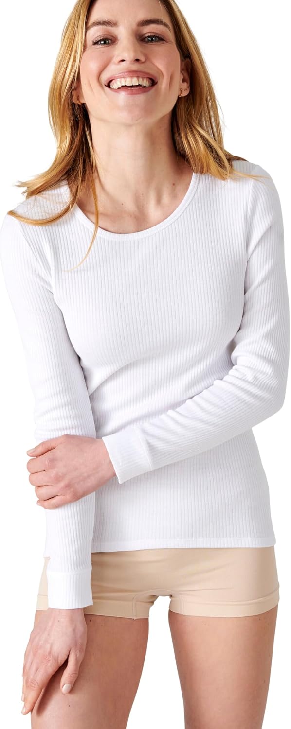 Imagen de Damart T-Shirt Thermolactyl Col Rond – Côtes Molletonnées Haut Thermique Femme (Lot de 1) en OfertitasTOP