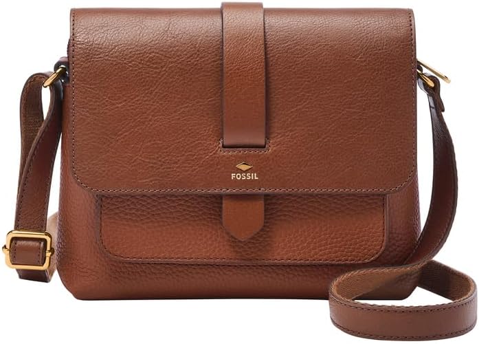 Detalle de Sac bandoulière en cuir Fossil Kinley pour femme, petite taille