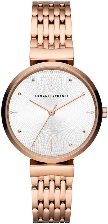 Detalle de Armani Exchange montre pour femmes - cadran 36 mm, mouvement quartz, acier inoxydable et bracelet optionnel en cuir ou silicone