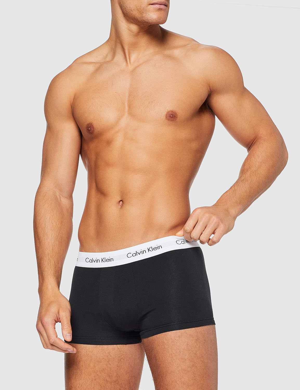 Detalle de Calvin Klein Boxers Taille Basse Lot de 3 Homme – coton stretch, boxer trunk CK