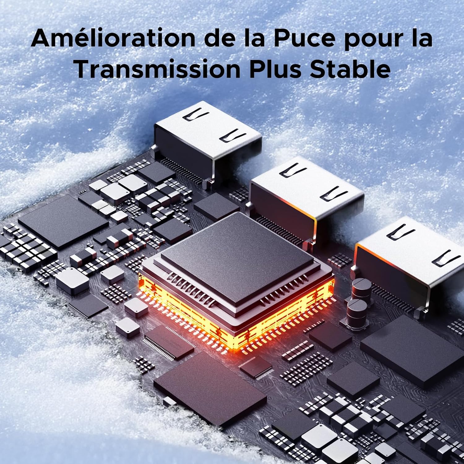 Detalle de UGREEN Switch HDMI 4K 60 Hz à 3 entrées / 1 sortie avec télécommande