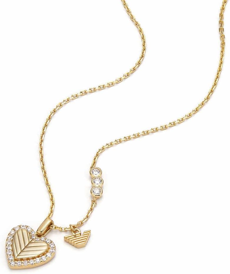 Detalle 2 de Collier Emporio Armani femme en argent sterling doré, fermeture à homard