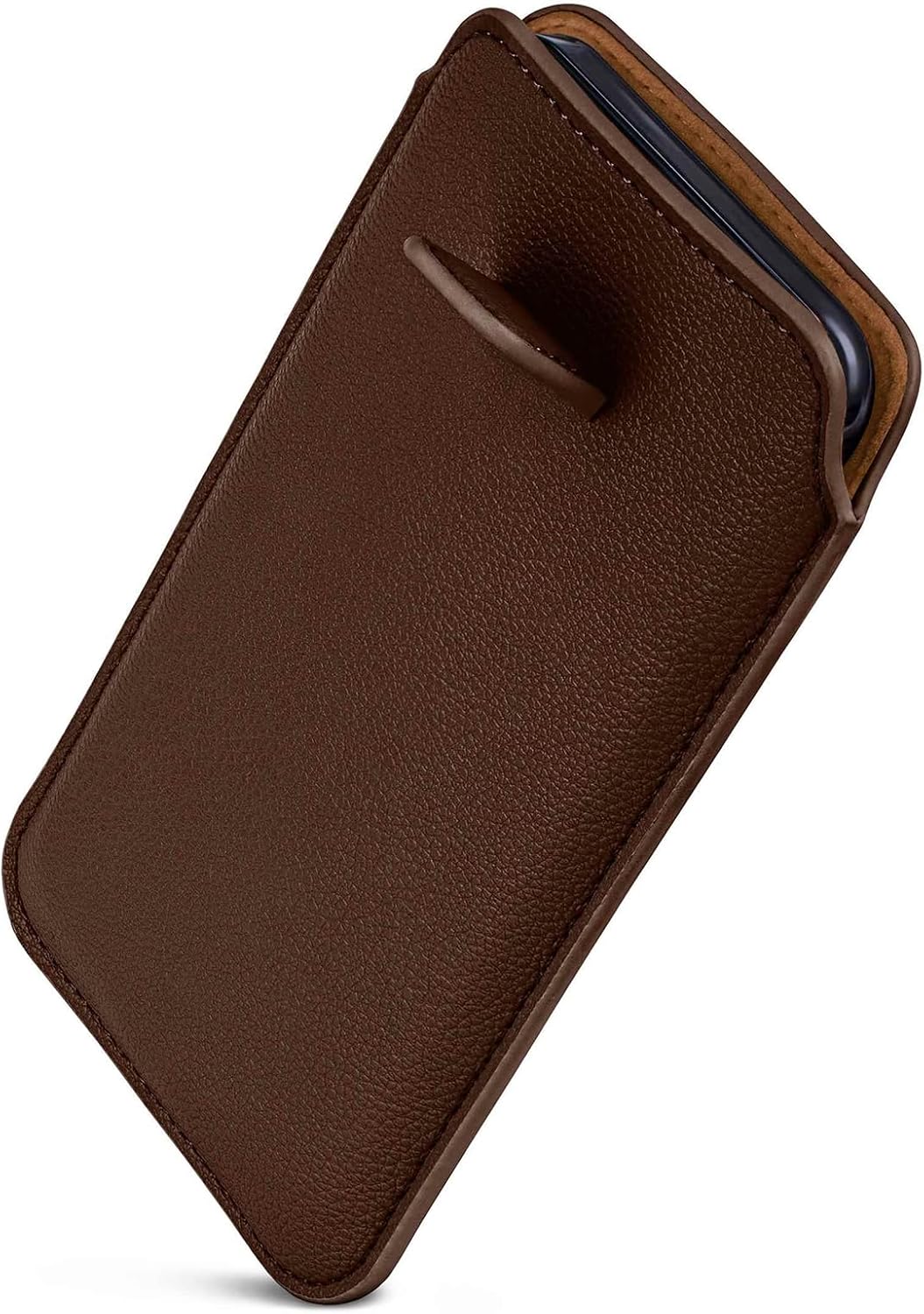Detalle de ONEFLOW Étui fin avec languette d’extraction pour iPhone SE (2020/2022) – Doublure microfibre et protection 360°