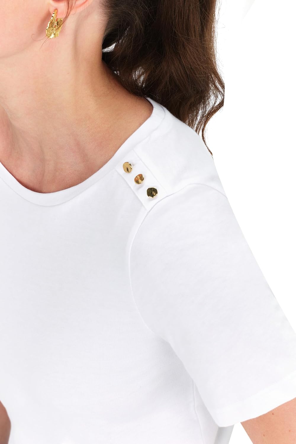Detalle de Caroll 241t-tjaya T-Shirt Femme – Lot de 1, élégance discrète