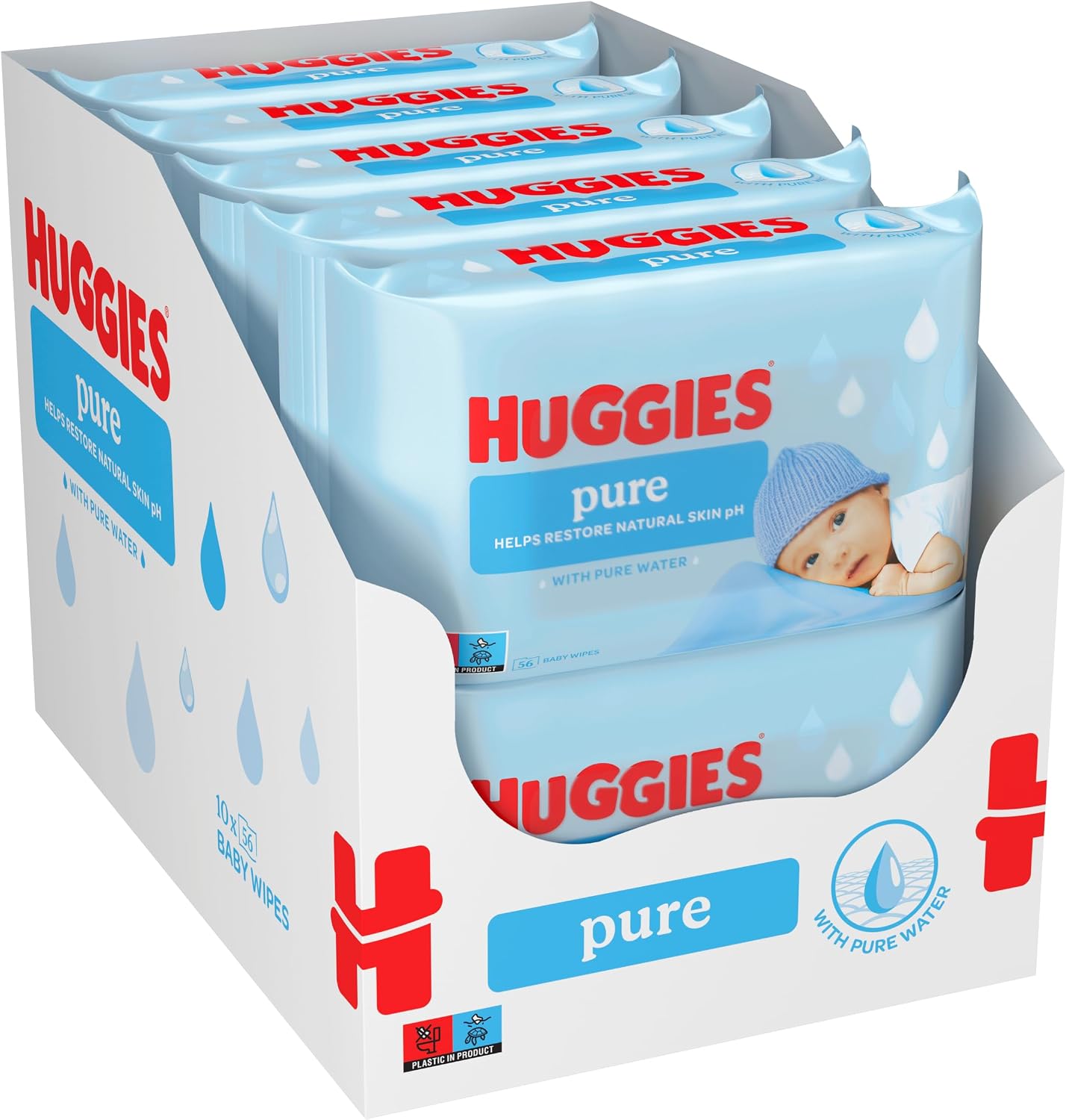 Detalle de HUGGIES Lingettes Pure 1008 lingettes