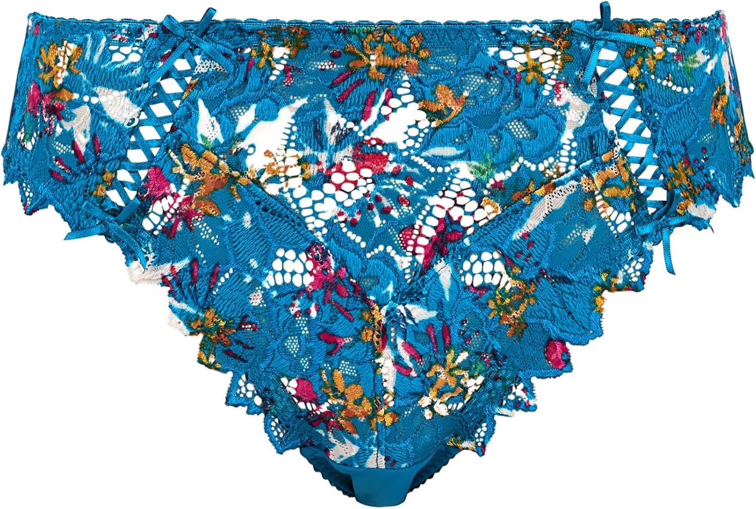 Detalle de Sans Complexe Billet Doux – Slip de dessous moyen en dentelle imprimée et microfibre, certifié OEKO-TEX