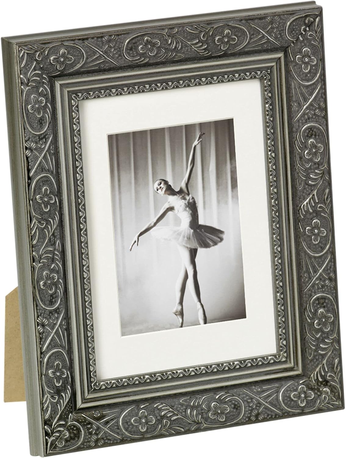 Detalle de Walther Design Cadre photo Barock CR050D anthracite 40 x 50 cm avec passe-partout
